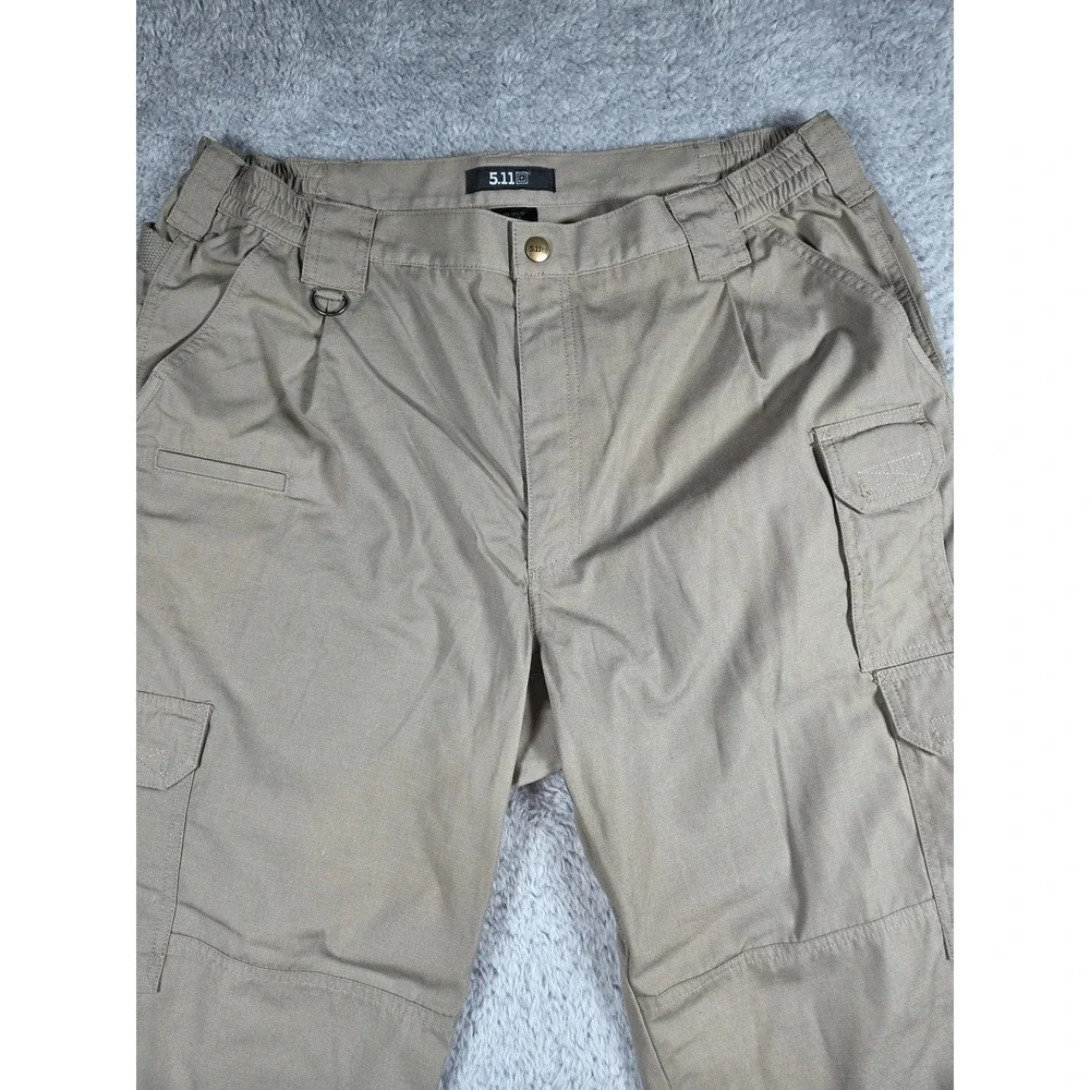 5.11 Tactical Cargo Pants 38x30 Khaki Mens Ripstop Work Utility Trousers